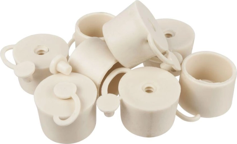 Tapón sintético de fermentación con cierre, 32 × 30 mm, blanco