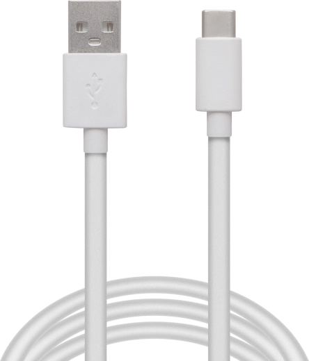 Cable de datos y carga USB-C blanco de 1 m