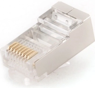 Conector de red apantallado RJ45 FTP categoría 5e - 100 unidades