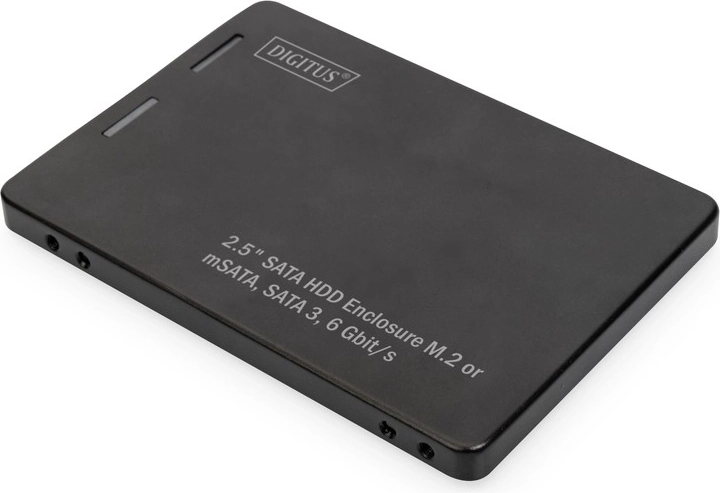 Adaptador para 2,5" SATA – para SSD M.2 y mSATA, SATA III 6 Gbit/s, carcasa de aluminio DIGITUS