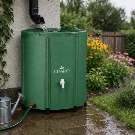 Recogida de hasta 200 litros de agua de lluvia