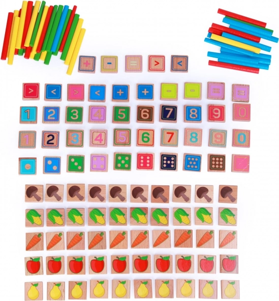 Set educativo de madera Lucy & Leo Aprendemos a contar (135 piezas)