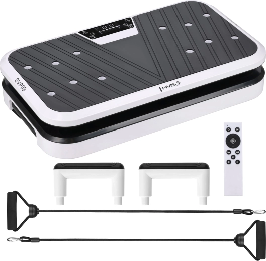 Plataforma vibratoria HMS SVP09 con asas para flexiones y Bluetooth