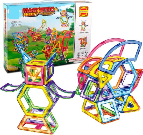 Juego de construcción magnético de 89 piezas