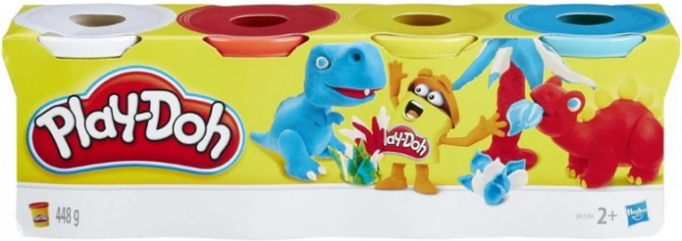 Plastilina Play-Doh, set de 4 botes, 448 g – Dinosaurios