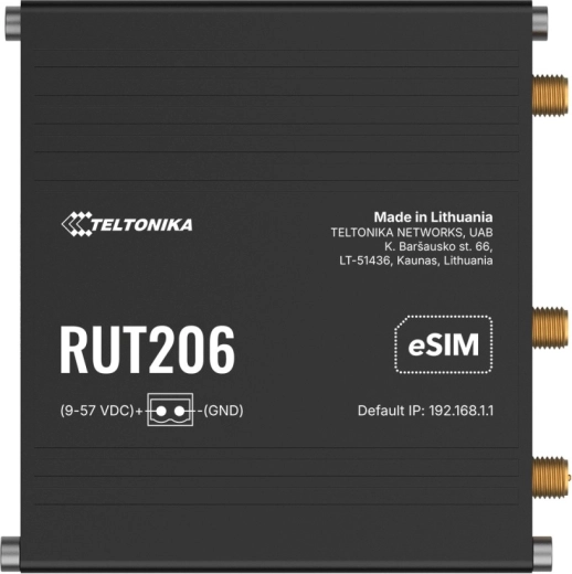 Teltonika RUT206 router industrial con eSIM - 1 unidad