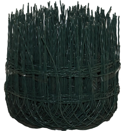 Malla decorativa verde 25 cm × 25 m, malla 150 × 82 mm, alambre 3,1/2,0 mm