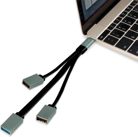 Conecte hasta 3 dispositivos USB‑A a USB‑C