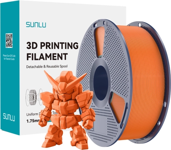 Sunlu PLA+ 2.0 filamento pro para impresión 3D 1,75 mm – naranja soleado