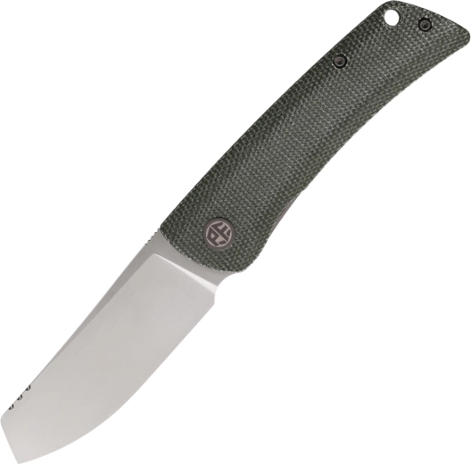 Petrified Fish Flavorist PFE05GRMP navaja plegable 8 cm, satinado, Micarta verde