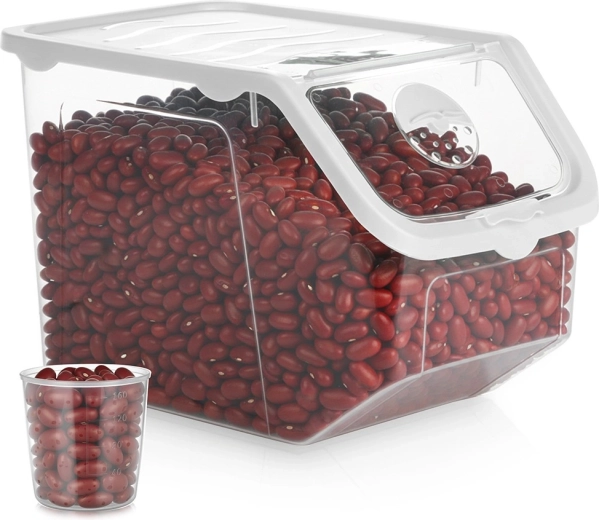 Recipiente transparente con tapa para fruta y verdura 12 l