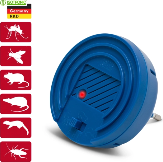 Repelente ultrasónico de insectos y plagas con frecuencia ajustable