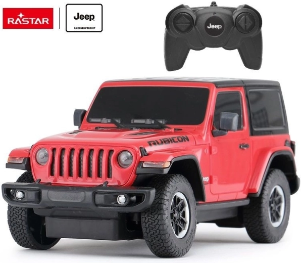 Coche RC Rastar Jeep Wrangler JL Rubicon 1:24 rojo - 1 pieza