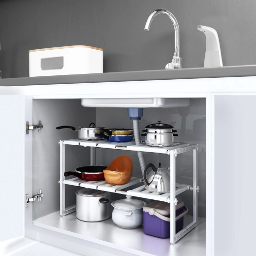 Estante organizador de cocina ajustable