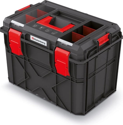 Maletín modular para herramientas X-Block, 546 × 380 × 407 mm, negro