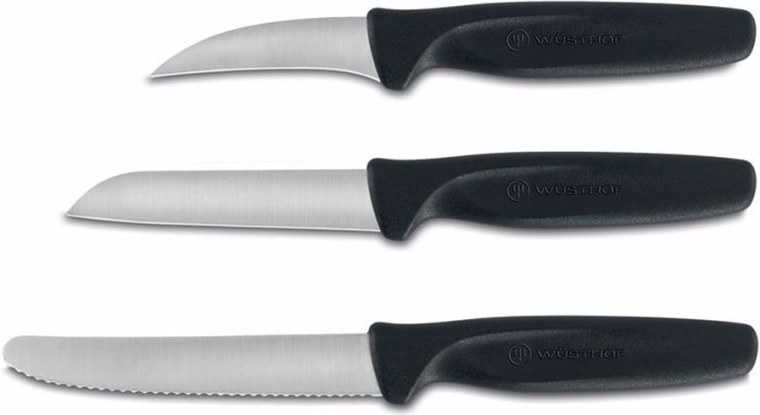 Juego de cuchillos de colores Wüsthof, 3 uds., negro