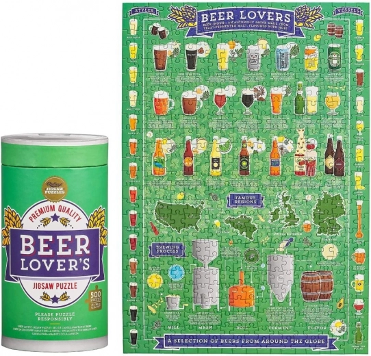 Puzzle de Ridley's Games para amantes de la cerveza, 500 piezas