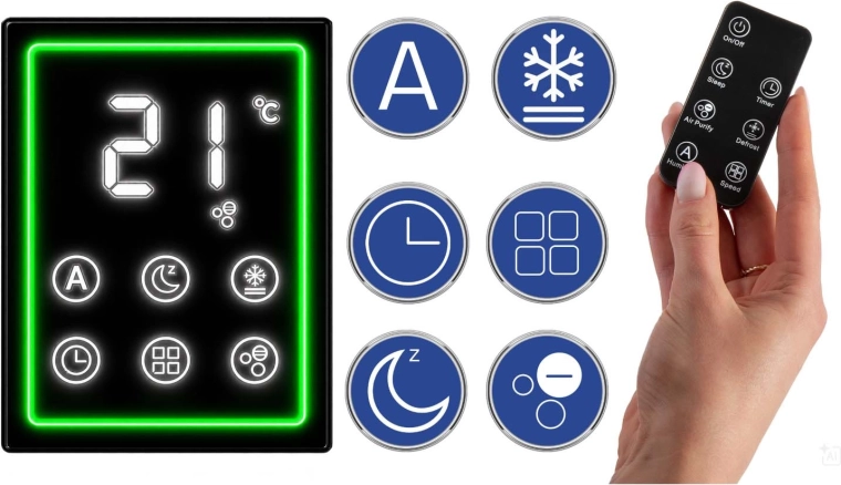 Control cómodo: panel táctil y mando a distancia