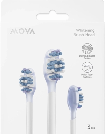 MOVA cabezales blanqueadores de repuesto para cepillos dentales sónicos Fresh 20 y Sensus Fresh 10 (3 uds.)
