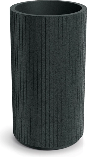 Macetero alto redondo Coro Round High 40 cm – gris oscuro