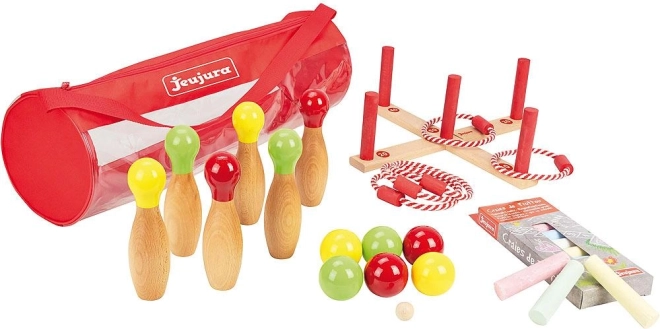 Jeujura set de juegos de exterior de madera