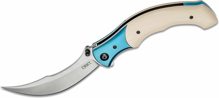 CRKT Ritual Ivory Blue navaja plegable de bolsillo 11 cm