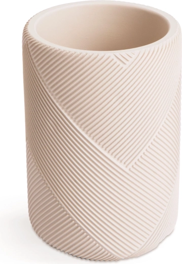 Vaso de baño de resina en color beige mate