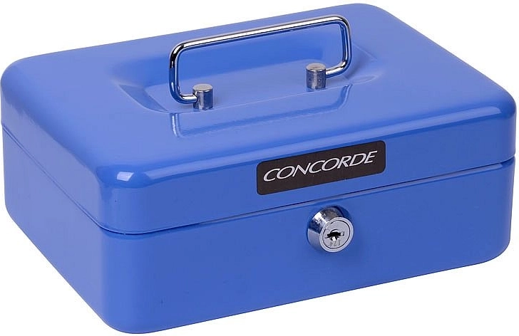 Caja de caudales metálica Concorde 20 cm, azul