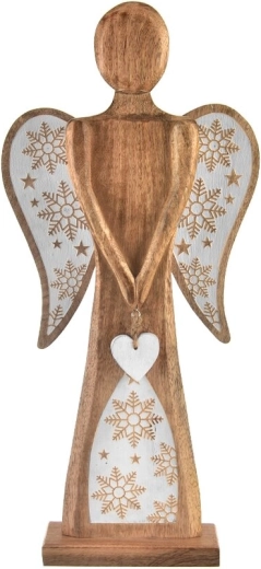 Decoración navideña ángel Mango White 60 cm
