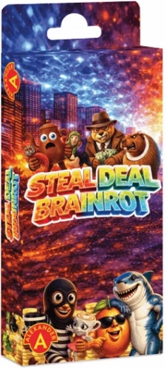 Steal Deal Brainrot juego familiar de cartas de bolsillo