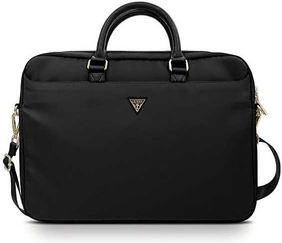 Bolsa para portátil 16″ GUESS Nylon Triangle Logo, negra