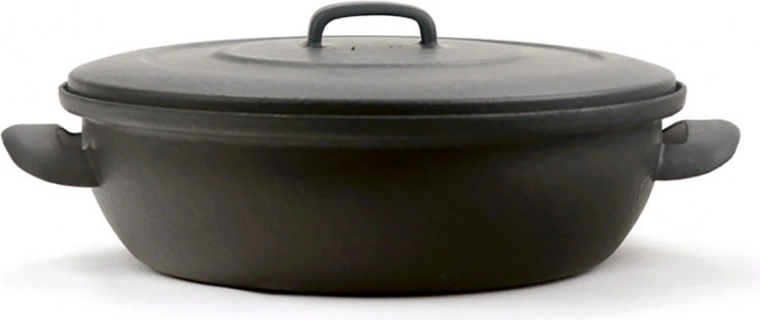 Fuente de horno esmaltada con tapa 28 cm