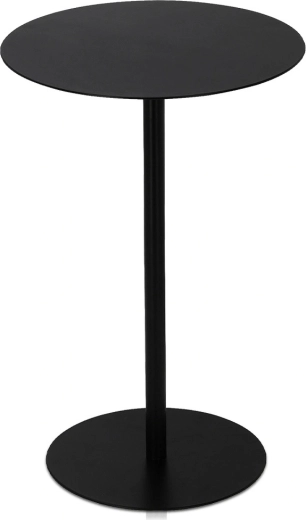Mesa auxiliar redonda de metal negra 35 × 53 cm Trends4You