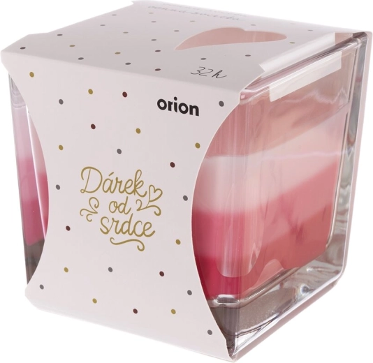 Vela en tarro de cristal con aroma a rosa «Regalo del corazón»
