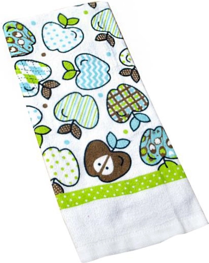 Paño de cocina TORO con motivo de manzanas, 38 × 63 cm, 2 uds