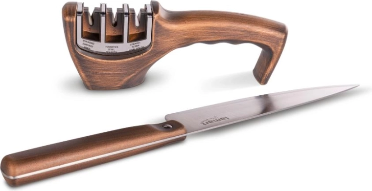 Set de cuchillo de cocina y afilador Lamart Retro
