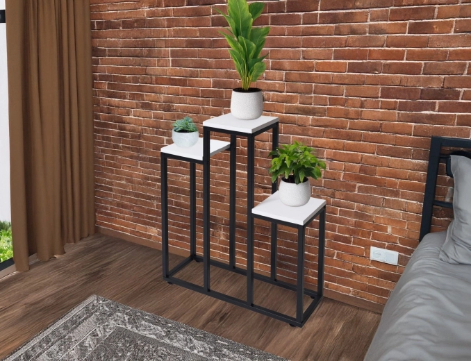 Estantes laminados blancos para un aspecto moderno
