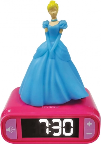 Despertador infantil con luz nocturna 3D DISNEY Princesa Cenicienta