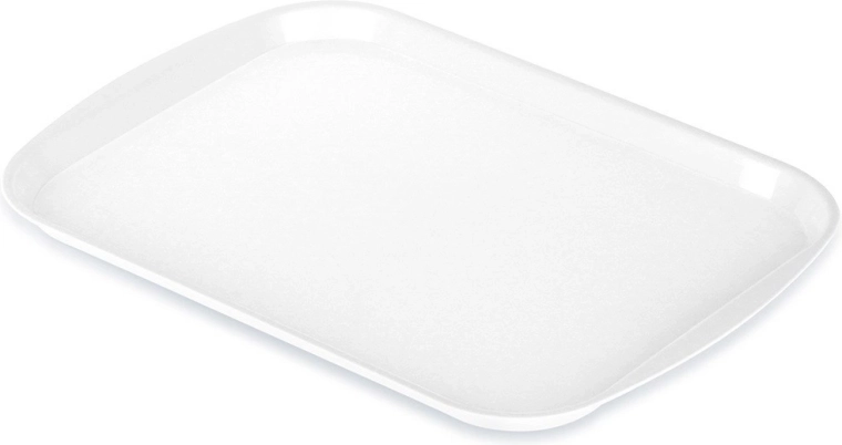 Bandeja de servir de plástico blanca 43,5 × 31,5 cm