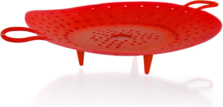 Vaporera de silicona CULINARIA 21,5 cm roja