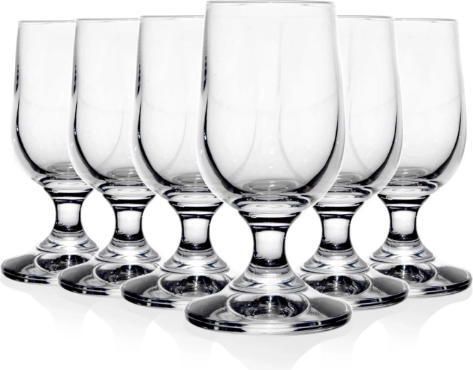 Vasos de chupito de vidrio con pie 20 ml, juego de 6 unidades