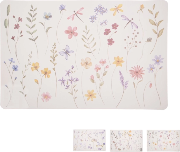 Mantel individual de UH (plástico) flores primaverales 43,5 × 28,5 cm mix