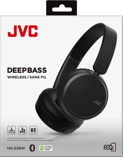 Auriculares inalámbricos on-ear JVC HA-S36W negros