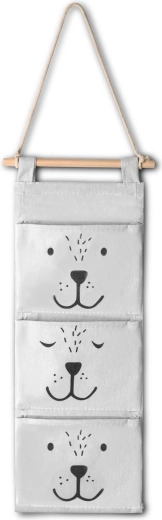 Organizador textil colgante para juguetes Nukido, gris