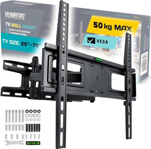 Soporte de pared para TV 25–70" Humberg, capacidad de carga 50 kg