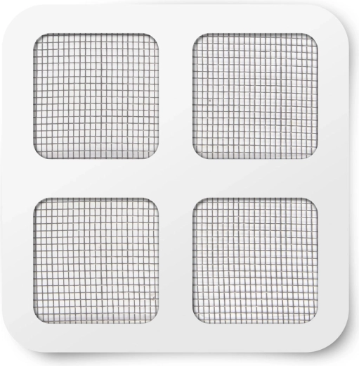Parche autoadhesivo de reparación para mosquitera gris de 10 × 10 cm, 4 unidades