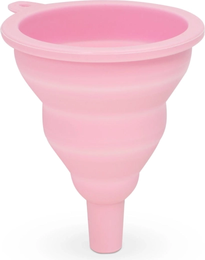 Embudo plegable de silicona rosa 10 × 8 cm