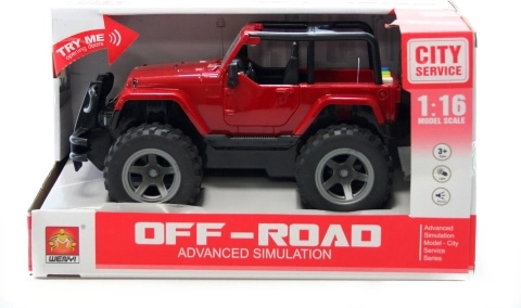 Jeep de plástico a pilas con luces y sonidos