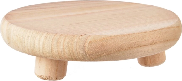 Mini mesita decorativa de madera marrón 22 × 22 × 9 cm