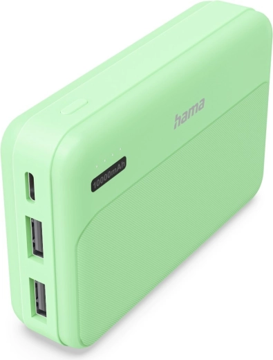 Hama Power Pack Pocket 10 powerbank 10 000 mAh, 2× USB-A, verde